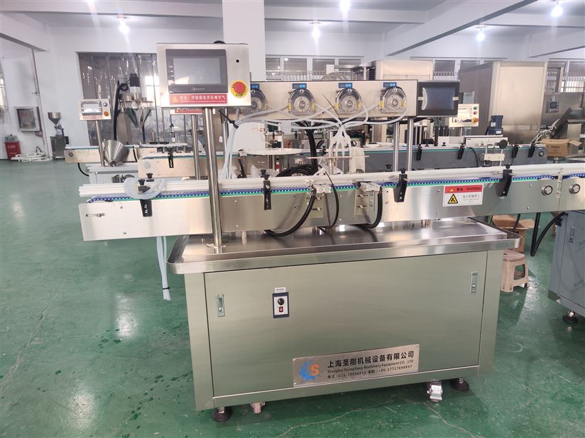 全自動噴霧劑灌裝貼標生產線